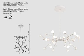 Lustra LED dimabil design modern ADN alb Large