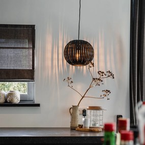 Lampă modernă suspendată neagră 30 cm - Zoë