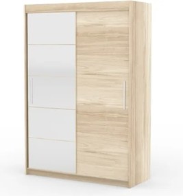 Dulap cu usi glisante si oglinda 150x215 cm, Esti, ADRK Furniture (Culoare: Murano)