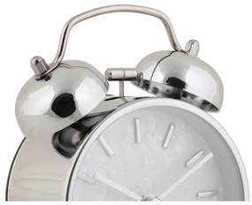 Karlsson 6009CH design ceas cu alarmă argintiu, diametru 12 cm