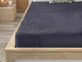 Cearsaf Cocolino microplus cu elastic SOFT BRONE 90x200 cm antracitov gri