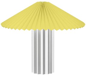 Veioză galbenă-argintie cu intensitate reglabilă cu abajur textil (înălțime 36 cm) Taite – Blomus