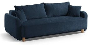 Canapea albastru-închis extensibilă, cu spațiu de depozitare 231 cm Elen – Micadoni