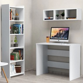 Set birou CLM0301, alb, PAL melaminat