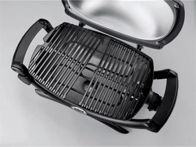 Gratar electric Weber Q1400 WB 52020079, 2200 W, 43x32 cm, Carcasa aluminiu turnat, Tava grasimi, Gri