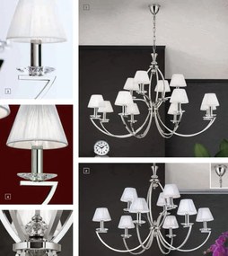 Candelabru cristal Swarovski elegant de lux Avala 12L nickel plated