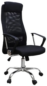Scaun de birou ergonomic AVIS, mesh/textil, negru