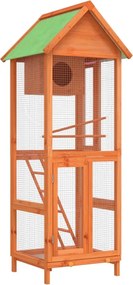 vidaXL Colivie de păsări maro 60x58,5x160 cm din lemn masiv de pin