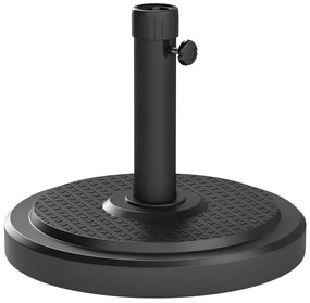 Outsunny Bază pentru Umbrelă de Soare cu Stâlpi de 38 sau 48 mm, Φ48x38,5 cm, Negru | Aosom Romania