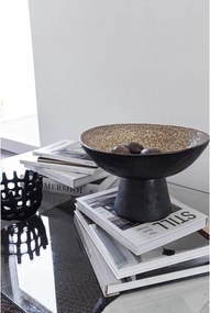 Bol negru/bej din gresie ø 31,5 cm By Hand – Mette Ditmer Denmark