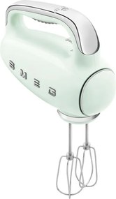 Mixer manual SMEG 50's Style HMF01PGEU, 250 W, 9 viteze, Functie Turbo, Afisaj LED, Timer, Accesorii, Verde