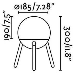 Lampa de masa stil minimalist MINE PC alba