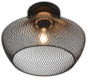 Plafonieră neagră cu abajur din metal ø 35 cm Valeria – Trio