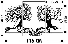 Decorațiune de perete Wallity Love on First Sight, negru