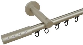 Galerie simpla prindere perete teava profil 19 mm allure crom mat (Alege marime: 400 cm)