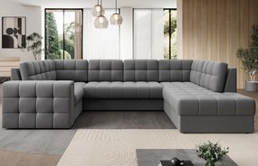 Coltar extensibil cu spatiu oentru depozitare, 299x198x82 cm, Blewett R, Eltap (Culoare: Alb / Royal 01)