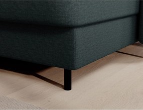 Colțar verde extensibil/cu spațiu de depozitare cu tapițerie din catifea (cu colț pe partea stângă/în formă de "U") Berrto – ELTAP