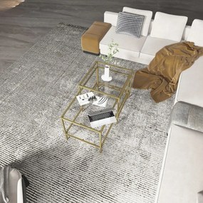 Masa de cafea Deco metal-sticla-auriu,Homs,seria D-710,0029