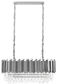 Lustra suspendata, Cristale de Sticla, Glamour Long Silver 90