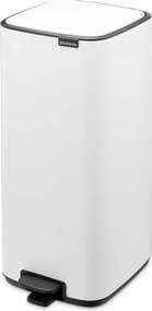 Cos de gunoi Brabantia Bo Pedal 1010120, 30 l, Inchidere usoara, Baza antiderapanta, Alb