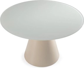 Masă de dining rotundă cu blat din sticlă ø 120 cm Vida – MOME