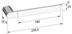 Suport pentru prosoape negru mat de montat pe perete din alamă Flori – Sapho