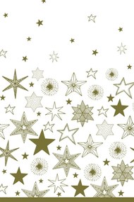 Crăciun Gold Stars față de masă din hârtie 120x180 cm