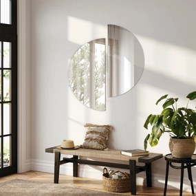 Oglinda semicerc decorativa fara rama 25x50 cm