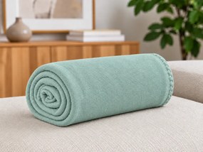 Patura fleece FLEORA, verde mentolat deschis Dimensiune: 180 x 200 cm