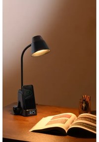 Immax 08999L - Lampă de birou LED+CCT cu dimmer, cu încărcare wireless QI, IDEAL LED/8W/230V, maro