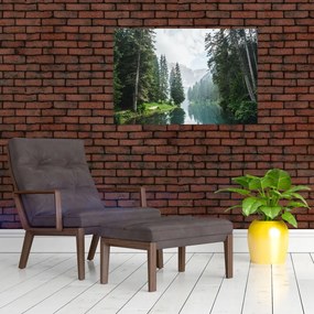 Tablou lacului în pădure (90x60 cm)