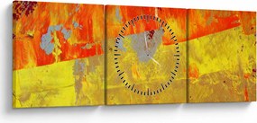 Tablou cu abstracție - pictura (cu ceas) (90x30 cm)