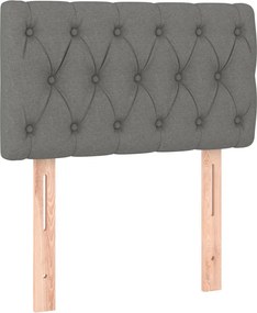 vidaXL Tăblie de pat, gri închis, 80x7x78/88 cm, textil
