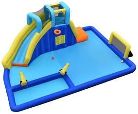 Parc de aventură acvatic gonflabil cu teren de fotbal