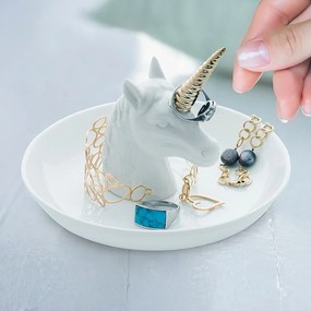 Farfurie pentru bijuterii din porțelan Unicorn – Balvi