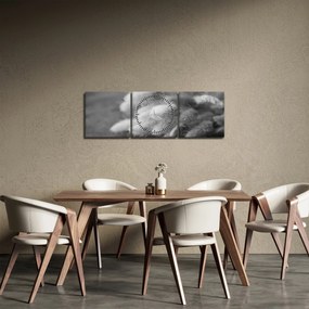 Tablou - iarbă de coadă de iepure pe masă (cu ceas) (90x30 cm)