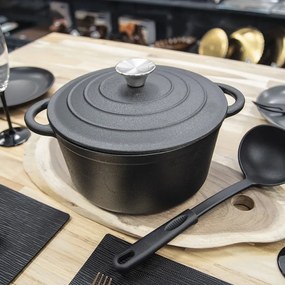 Oală cu capac din fontă 4 l adecvată pentru plita cu inducție LITINA – Orion