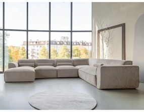 Colțar bej (cu colț pe partea dreaptă/în formă de "U") Flex Felix – Miuform