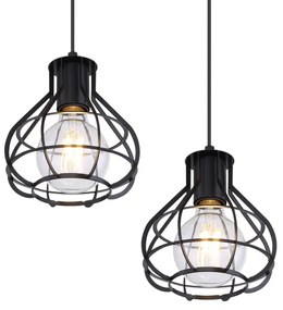 Lustra cu 4 pendule design modern Clastra negru 15388-4D GL