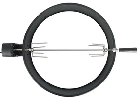 Set de rotisor cu inel pentru gratar, negru, 57 cm 57 cm, 1