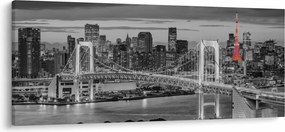 Tablou - Oraș mare cu un turn roșu (120x50 cm)