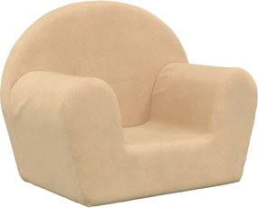 vidaXL Canapea pentru copii cremă moale de pluș