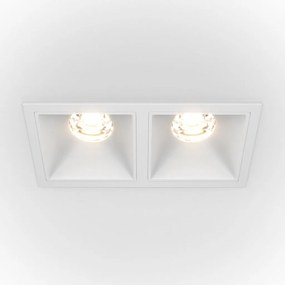Spot LED incastrabil cu 2 surse de iluminat Alpha alb, 3000K