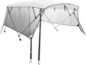 vidaXL Parasolar Bimini 4 arcuri pereți plasă 243x(230-244)x137 cm