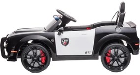 Mașinuță electrică de poliție Dodge Challenger 50W/4500 mAh negru/alb