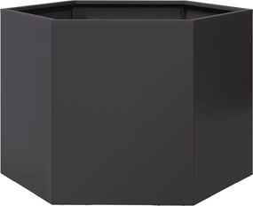 vidaXL Jardinieră de grădină negru 69x60x45 cm oțel hexagonal
