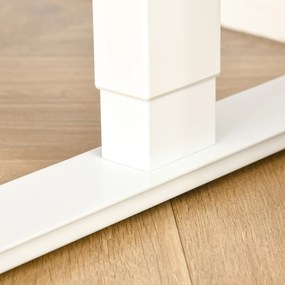 Birou Înălțime Reglabilă Electric Vinsetto 140 x 70 cm Birou de Calculator cu 4 Setări de Memorare, Blat de Masă din 4 Părți, Birou Stand-Sit cu Anti-Coliziune, Protecție la Suprasarcină Alb | Aosom Romania