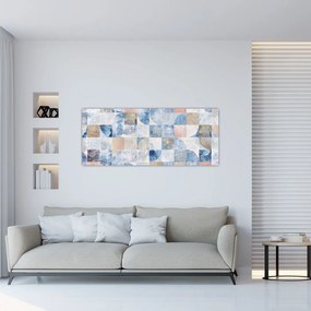 Tablou - figuri geometrice pe perete (120x50 cm)