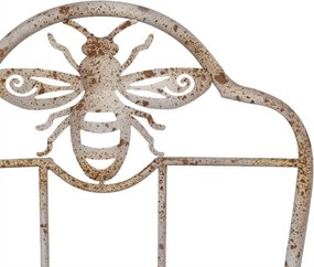 Scaun de exterior, alb, din metal, cu aspect vintage, Abeille
