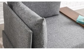 Fotoliu colțar TULA, gri, stânga